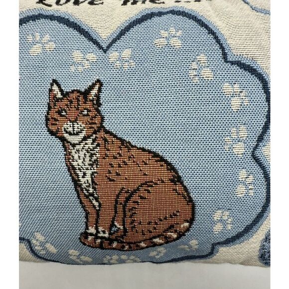 Decorative Cat Pillow Tapestry Cushion Love My Cat Cute Pet Decor 12x8 Throw Pil - Picture 4 of 6